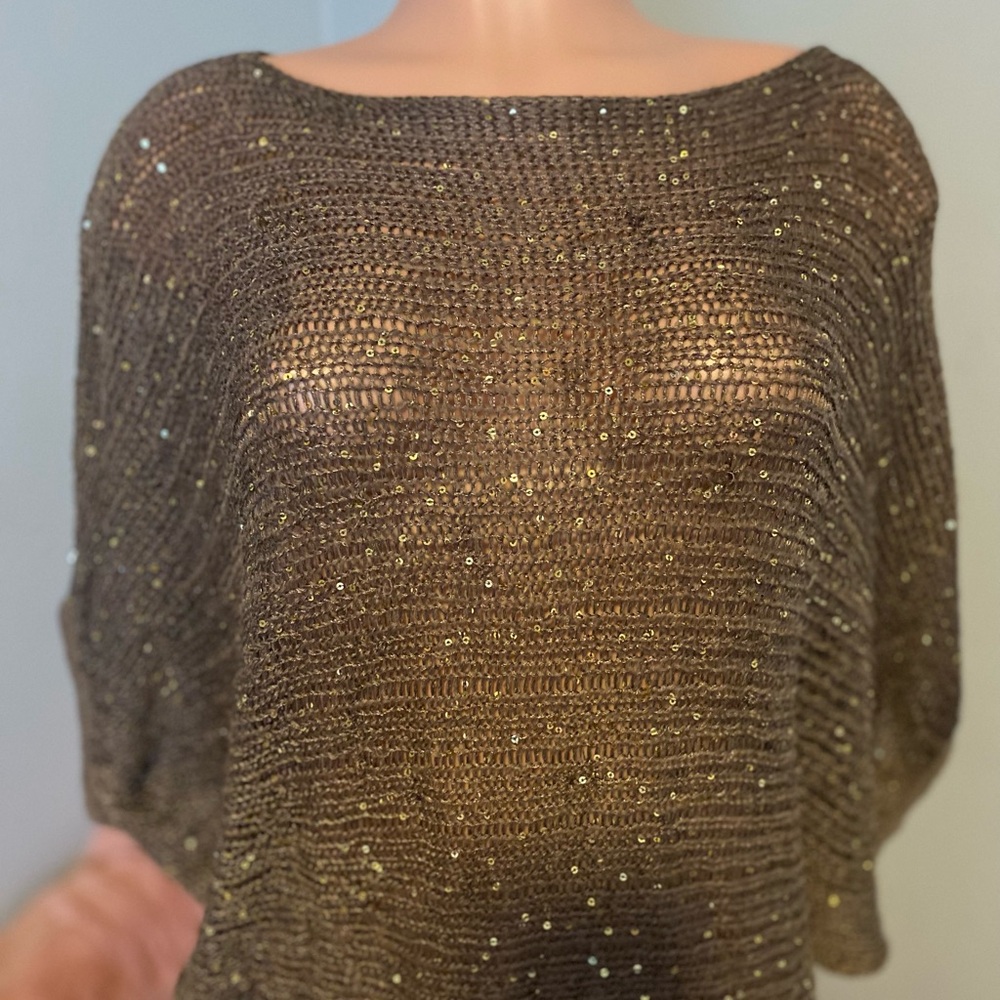 Women snit sweater with sequins